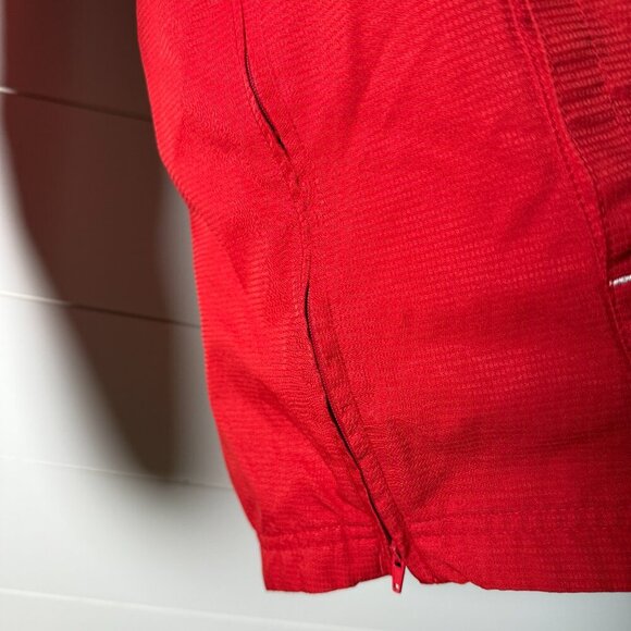 Adidas Men's Large Quarter Zip Pull Over Jacket (Nebraska) Meshed Lined - Picture 5 of 7